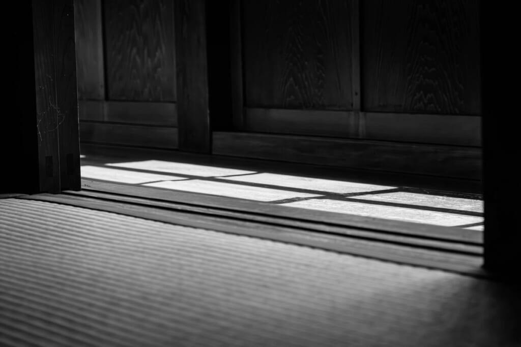 Light falling into a tatami room